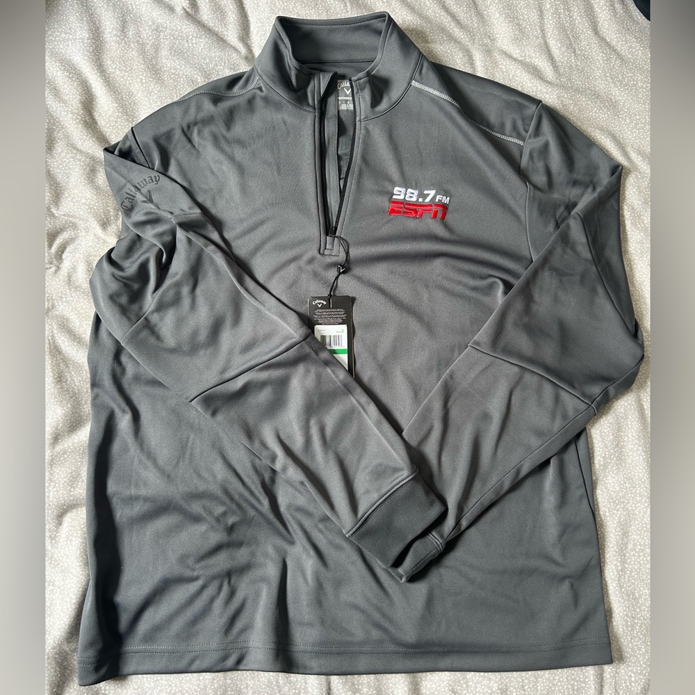 Gray 98.7 FM ESPN Quarter-Zip Pullover